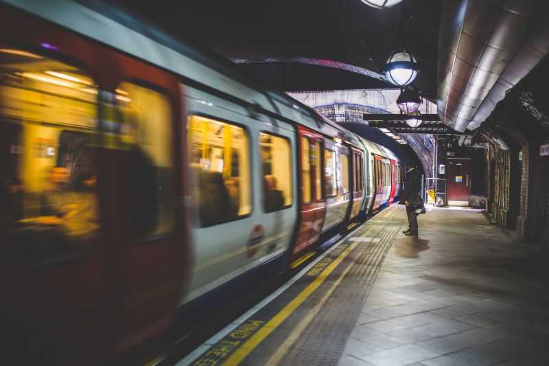 A Metro Station At Night